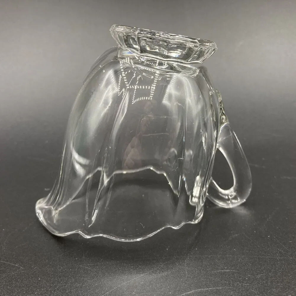 Cambridge Elegant Glass Corinth Optic Clear Mini Creamer & Open Sugar Bowl Set